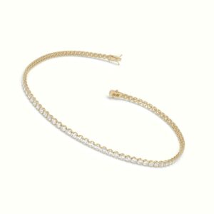 18K YELLOW GOLD TENNIS BRACELET 1.86 CARAT DIAMONDS